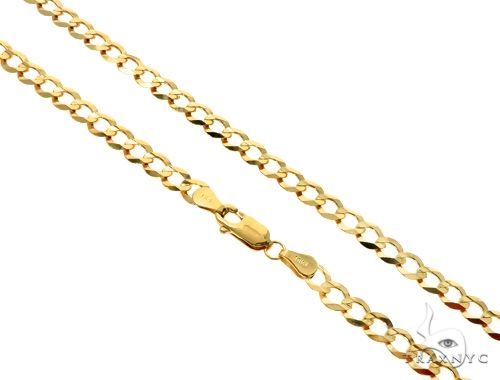 10k Yellow gold Curb Link Chain 5mm 20 Inches   63794 - Image 1