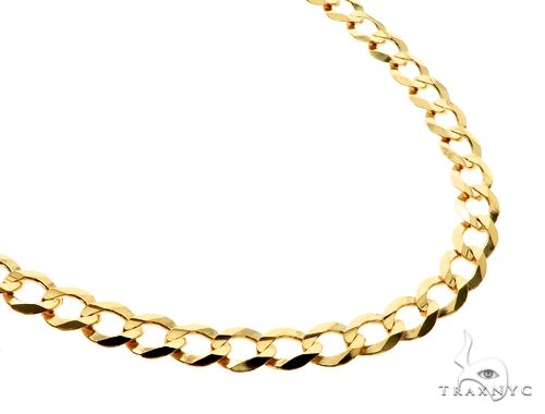 10k Yellow gold Curb Link Chain 5mm 20 Inches   63794 - Image 2