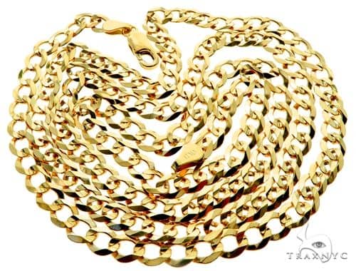 10K Yellow Gold Curb Link Chain 22 Inches 5mm   67264 - Image 4