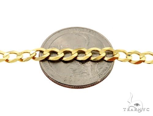 10k Yellow Gold Curb Link Chain 24 Inches 5mm   63795 - Image 3