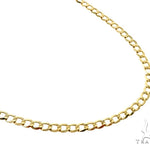 10k Yellow Gold  Curb Link Chain 26 Inches 4mm   57243 - Image 2