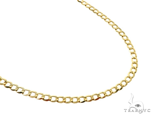 10k Yellow Gold  Curb Link Chain 26 Inches 4mm   57243 - Image 2