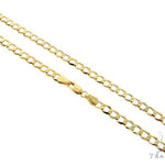 10K Yellow Gold Curb Link Chain 28 Inches 4mm 63792 - Image 1
