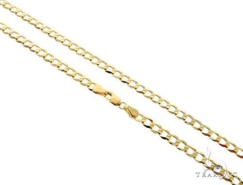 10K Yellow Gold Curb Link Chain 28 Inches 4mm 63792 - Image 1
