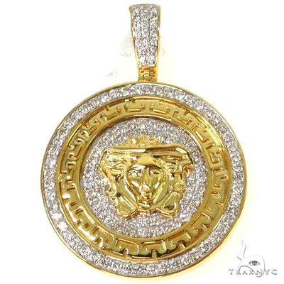 10KY Small Diamond Medusa Pendant 68125 - Image 1
