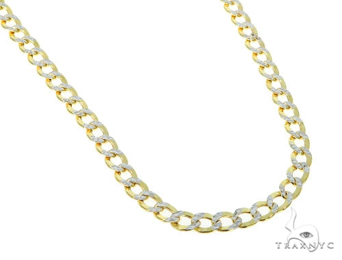 10k Yellow Gold Hollow Cuban Link Diamond Cut Chain 24 Inches 4.8mm   57609 - Image 2