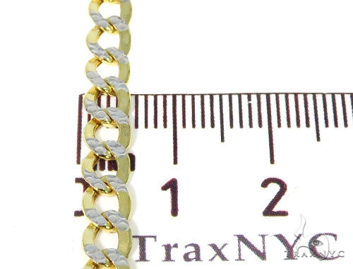 10k Yellow Gold Hollow Cuban Link Diamond Cut Chain 24 Inches 4.8mm   57609 - Image 5