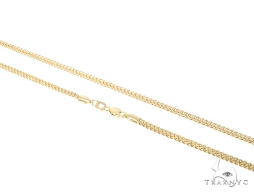 10k Yellow gold Hollow Franco Link Chain 2mm  20 Inches   57649 - Image 2