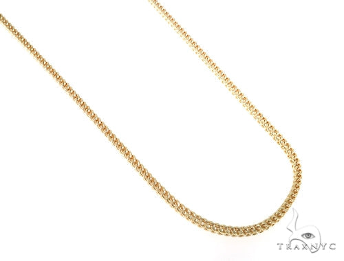 10k Yellow gold Hollow Franco Link Chain 2mm  20 Inches   57649 - Image 1