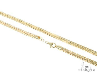 10K Yellow Gold  Hollow Franco Link Chain 20 Inches 3.5mm 65831 - Image 1