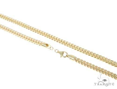10K Yellow Gold  Hollow Franco Link Chain 20 Inches 3.5mm 65831 - Image 1