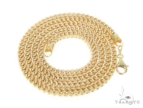 10K Yellow Gold  Hollow Franco Link Chain 20 Inches 3.5mm 65831 - Image 4