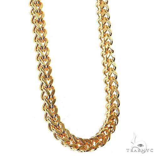 10k Yellow Gold Hollow Franco Link Chain 30 Inches 3mm   57645 - Image 2