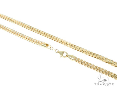 10k Yellow gold Hollow Franco Link Chain 30 Inches 4mm   57639 - Image 1