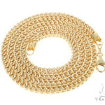 10k Yellow gold Hollow Franco Link Chain 30 Inches 4mm   57639 - Image 4