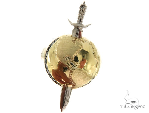 10KY Prong Black Diamond Sword Earth Ring 57222 - Image 2