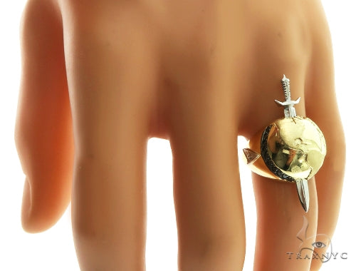 10KY Prong Black Diamond Sword Earth Ring 57222 - Image 7