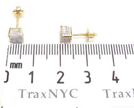10K Gold Cube Earrings 15558