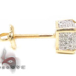 10K Gold Cube Earrings 15558