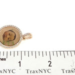 10k Rose Gold 1 Inch Rotating Photo Pendant 65095 - Image 10