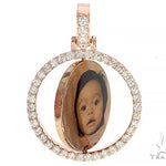 10k Rose Gold 1 Inch Rotating Photo Pendant 65095 - Image 5