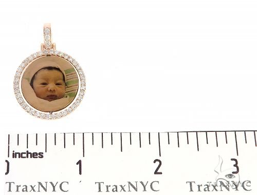 10k Rose Gold 1 Inch Rotating Photo Pendant 65095 - Image 9