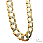10k Solid Two-Tone Curb Link Chain 12mm 22 Inches 69970 - Image 2