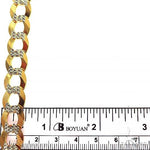 10k Solid Two-Tone Curb Link Chain 12mm 22 Inches 69970 - Image 6