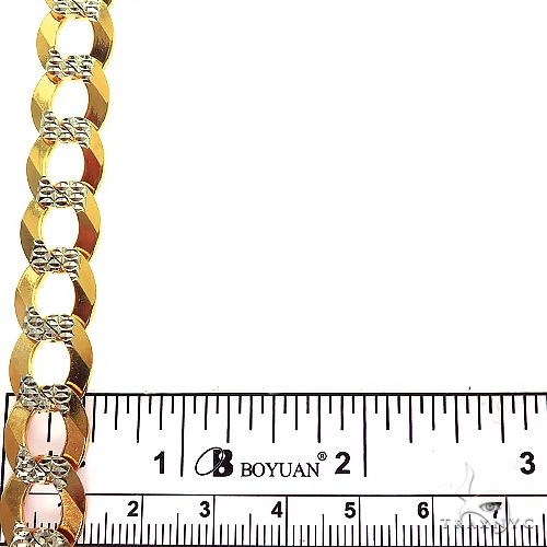 10k Solid Two-Tone Curb Link Chain 12mm 22 Inches 69970 - Image 6