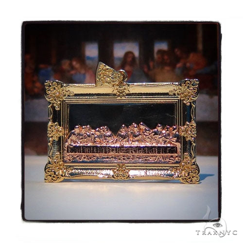 10K Gold Last Supper Pendant Set 44367 - Image 3