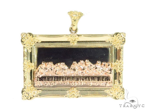 10K Gold Last Supper Pendant Set 44367 - Image 4