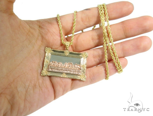 10K Gold Last Supper Pendant Set 44367 - Image 7