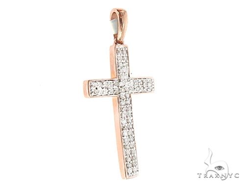 10K Diamond Cross Pendant 65107 - Image 2