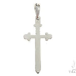 10k White Gold Black Diamond And Ruby Sword Pendant 65104 - Image 3