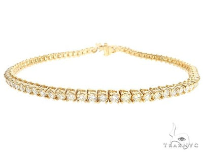 10k YG 3.5mm Diamond Tennis Bracelet 64874 - Image 1