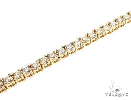 10k YG 3.5mm Diamond Tennis Bracelet 64874 - Image 2