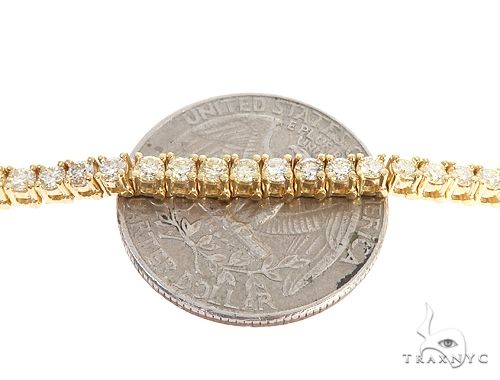 10k YG 3.5mm Diamond Tennis Bracelet 64874 - Image 4