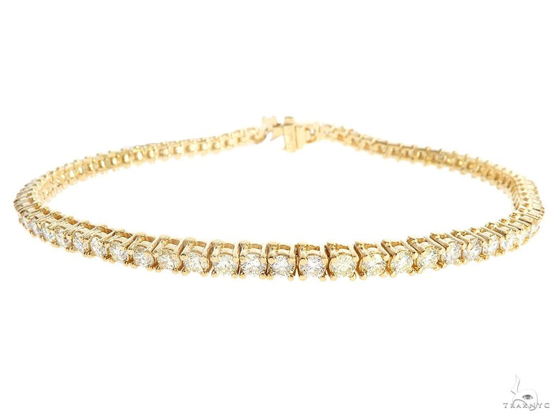 10k YG 3.5mm Diamond Tennis Bracelet 64874 - Image 7