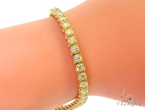 10k YG 4mm Diamond Tennis Bracelet 64873 - Image 7