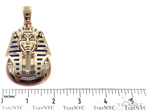 10k YG Custom Pharaoh King Tut Pendant 64836 - Image 5