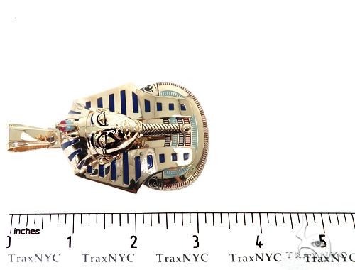10k YG Custom Pharaoh King Tut Pendant 64836 - Image 6