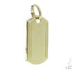 10k Yellow Gold Dog Tag 49736 - Image 2