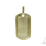 10k Yellow Gold Dog Tag 49736 - Image 3