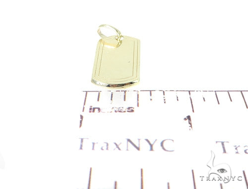 10k Yellow Gold Dog Tag 49736 - Image 5