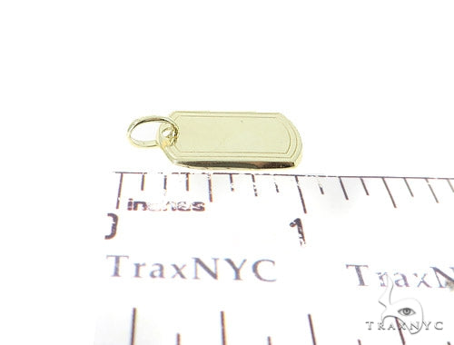 10k Yellow Gold Dog Tag 49736 - Image 6
