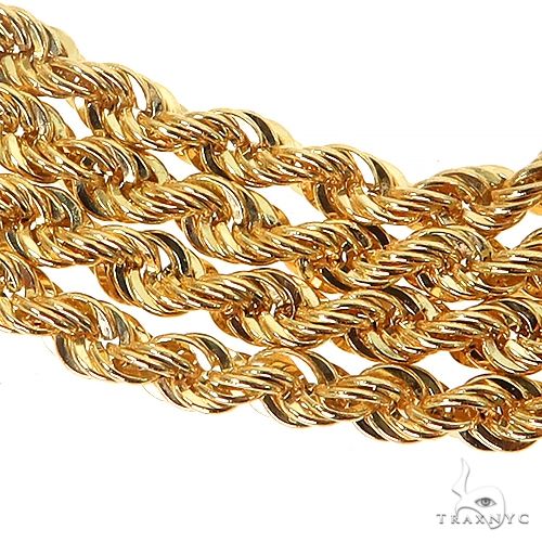 10k Yellow Gold Hollow Rope Chain 24 inches 2mm 64439 - Image 4