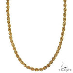 10k Yellow Gold Hollow Rope Link Chain 24 inches 2.7mm   64441 - Image 1