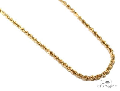 10k Yellow Gold Hollow Rope Link Chain 26 inches 3.2mm   64445 - Image 1