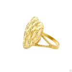 10k Yellow Gold Lady's Big Heart-Shaped Nugget-Style Statement Ring 70190 - Image 3