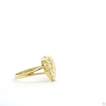 10k Yellow Gold Lady's Small Heart-Shaped Nugget-Style Statement Ring 70189 - Image 3